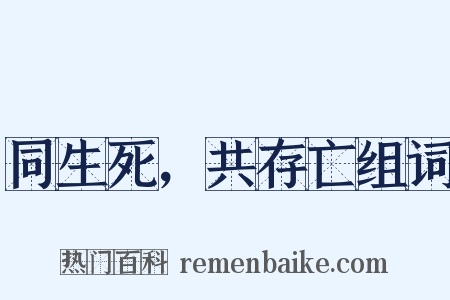 同生死，共存亡组词是什么意思的图片